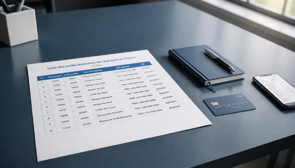 Liste des codes bancaires des banques en France